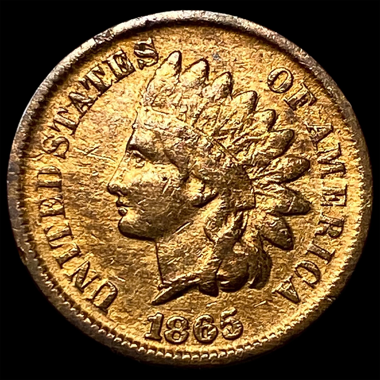 1865 RD Indian Head Cent CLOSELY UNCIRCULATED (1 of 2)