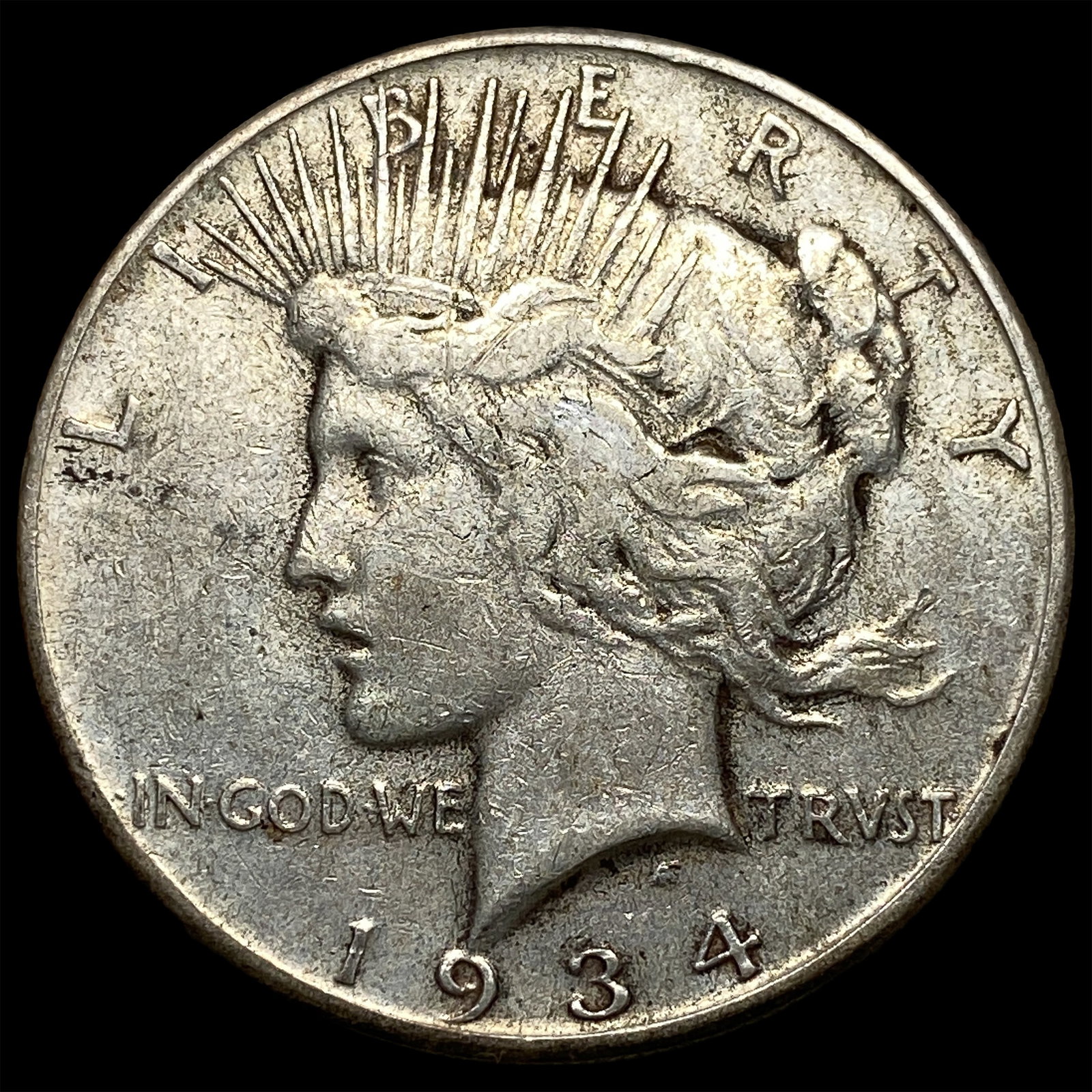 1934-S Silver Peace Dollar LIGHTLY CIRCULATED: 1934-S Silver Peace Dollar LIGHTLY CIRCULATED