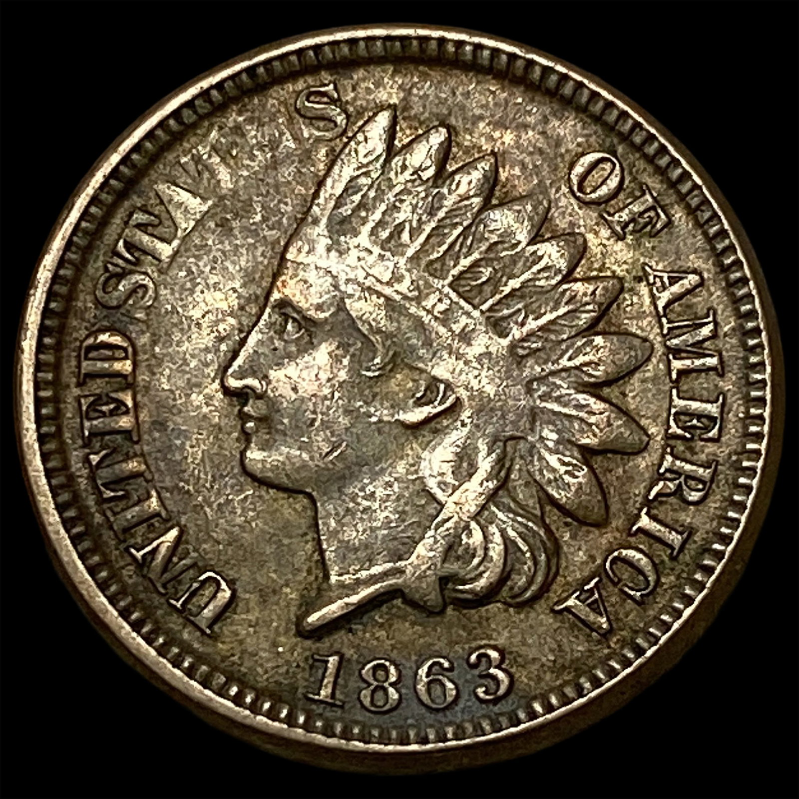 1863 Indian Head Cent CLOSELY UNCIRCULATED (1 of 2)