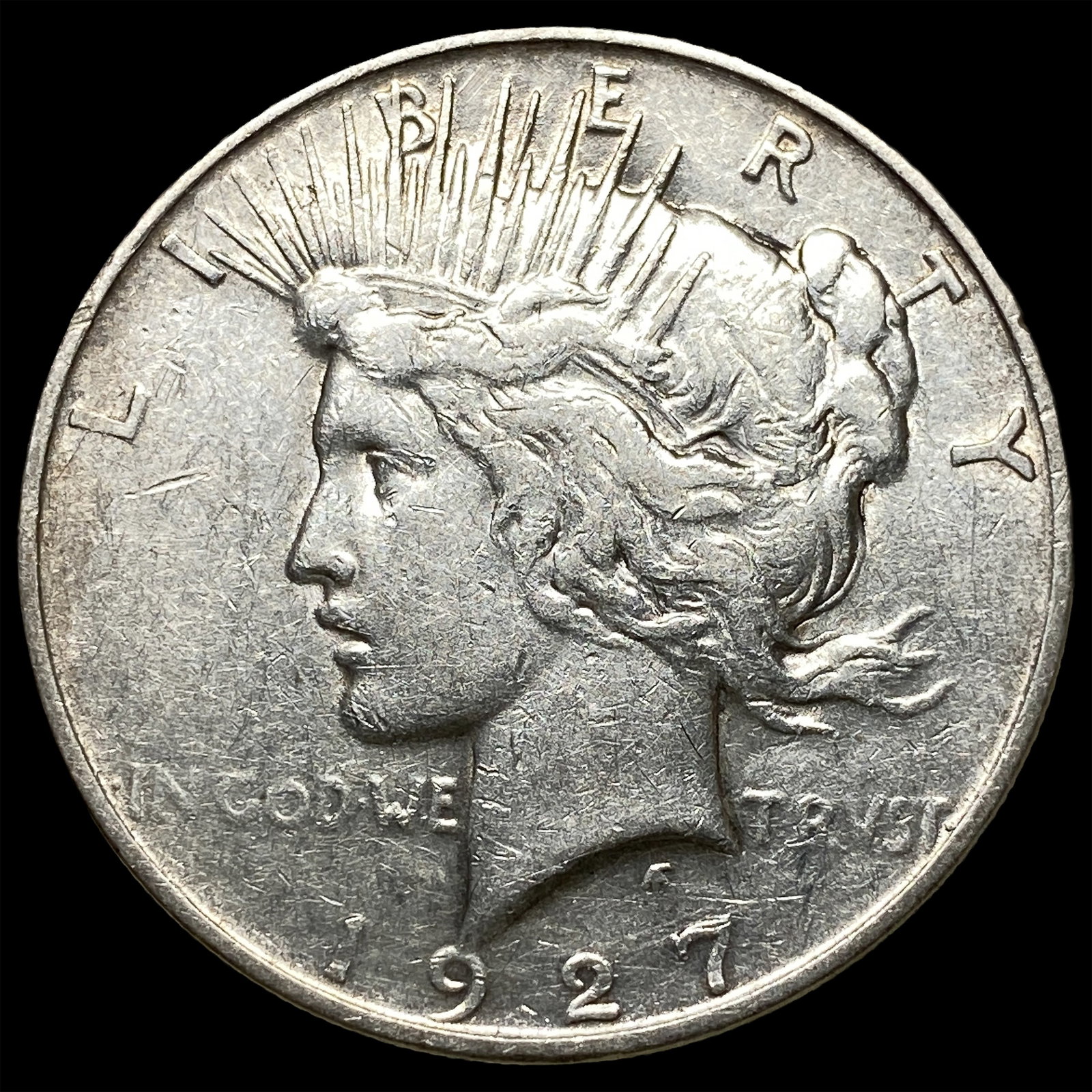 1927 Peace Silver Dollar NEARLY UNCIRCULATED: 1927 Peace Silver Dollar NEARLY UNCIRCULATED