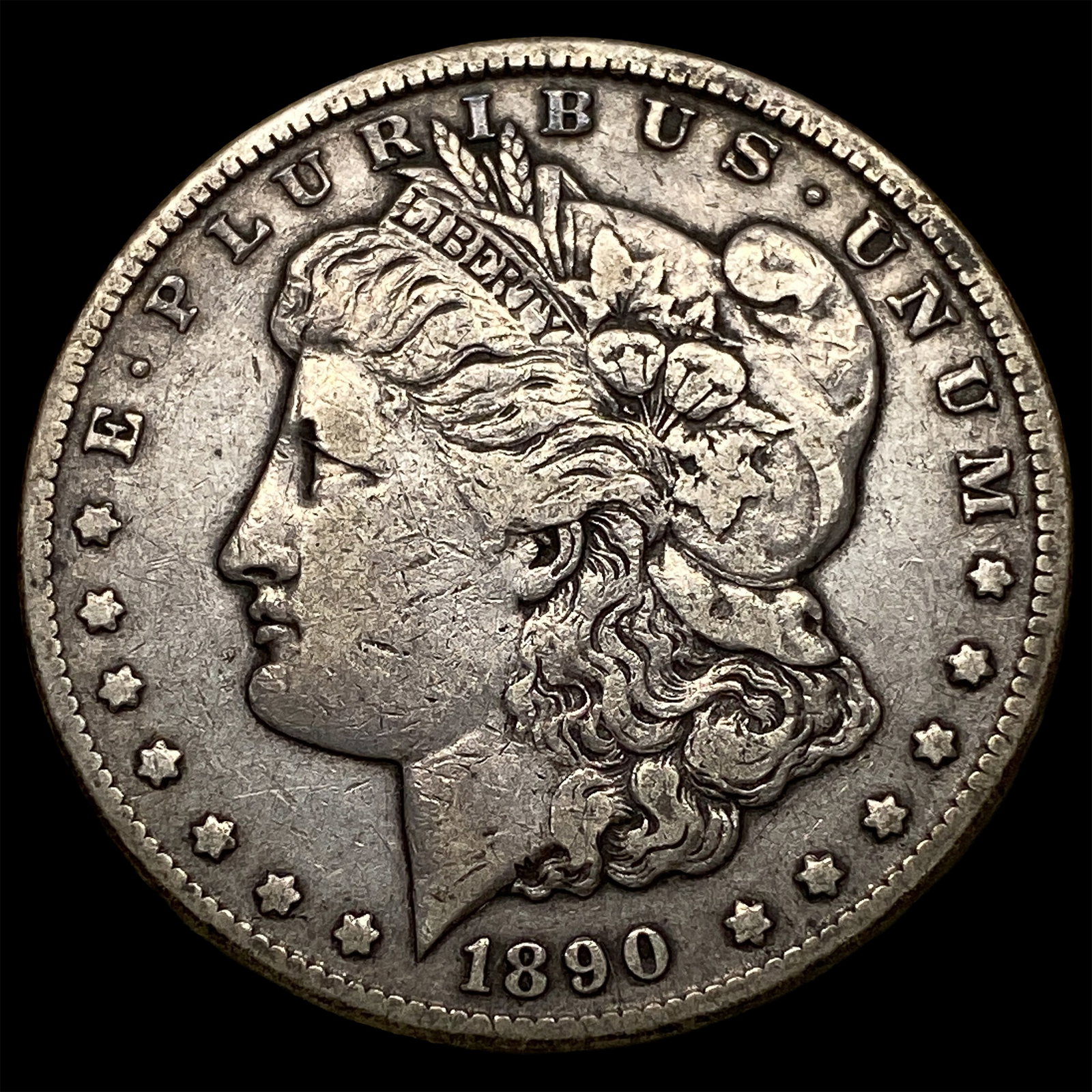 1890-CC Silver Morgan Dollar NEARLY UNCIRCULATED: 1890-CC Silver Morgan Dollar NEARLY UNCIRCULATED