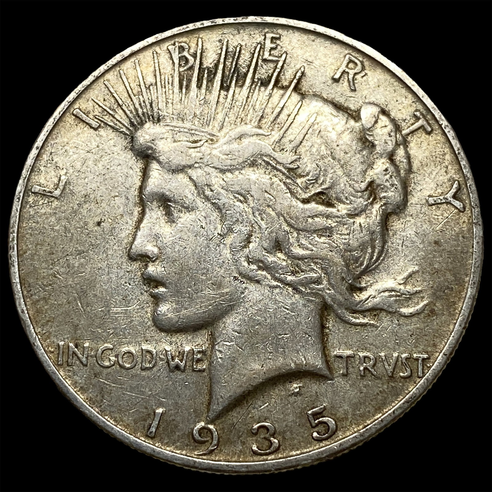 1935-S Silver Peace Dollar CLOSELY UNCIRCULATED: 1935-S Silver Peace Dollar CLOSELY UNCIRCULATED