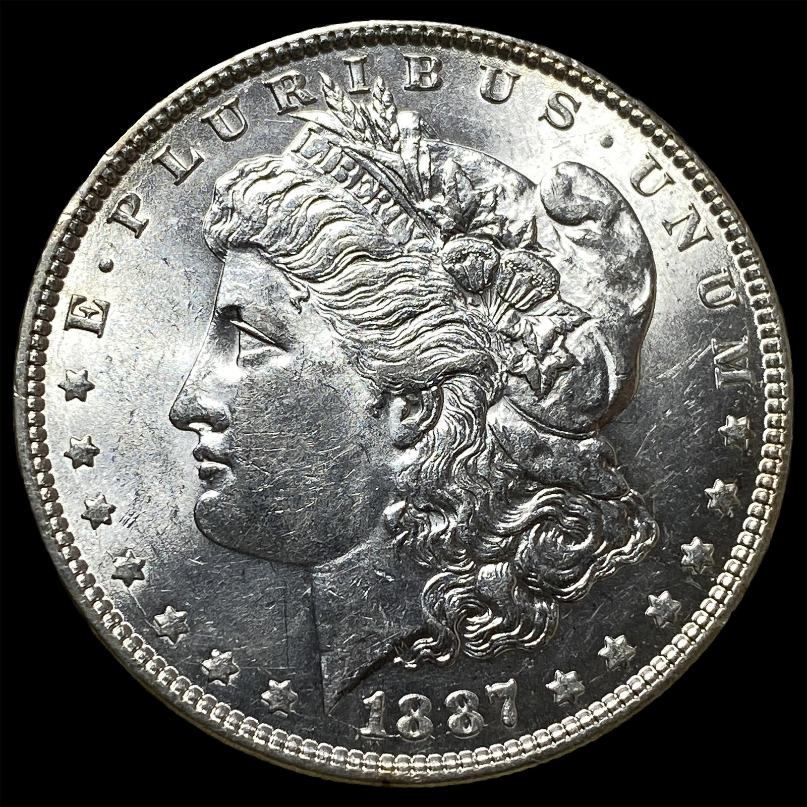 1887-S Silver Morgan Dollar CHOICE BU: 1887-S Silver Morgan Dollar CHOICE BU