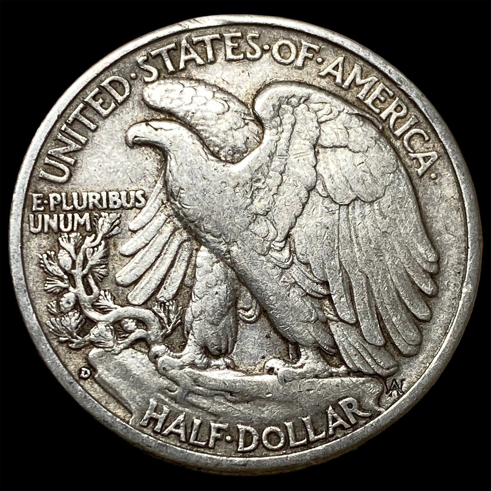 1937-D Silver Walking Liberty Half Dollar CLOSELY UNCIRCULATED - 2