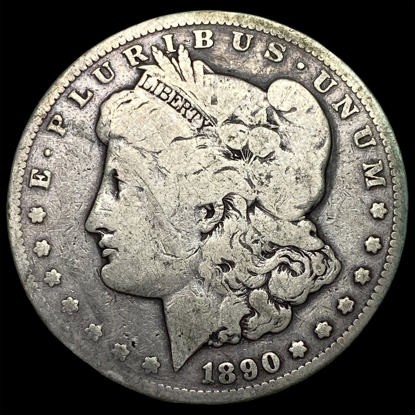 1890-CC Silver Morgan Dollar LIGHTLY CIRCULATED: 1890-CC Silver Morgan Dollar LIGHTLY CIRCULATED