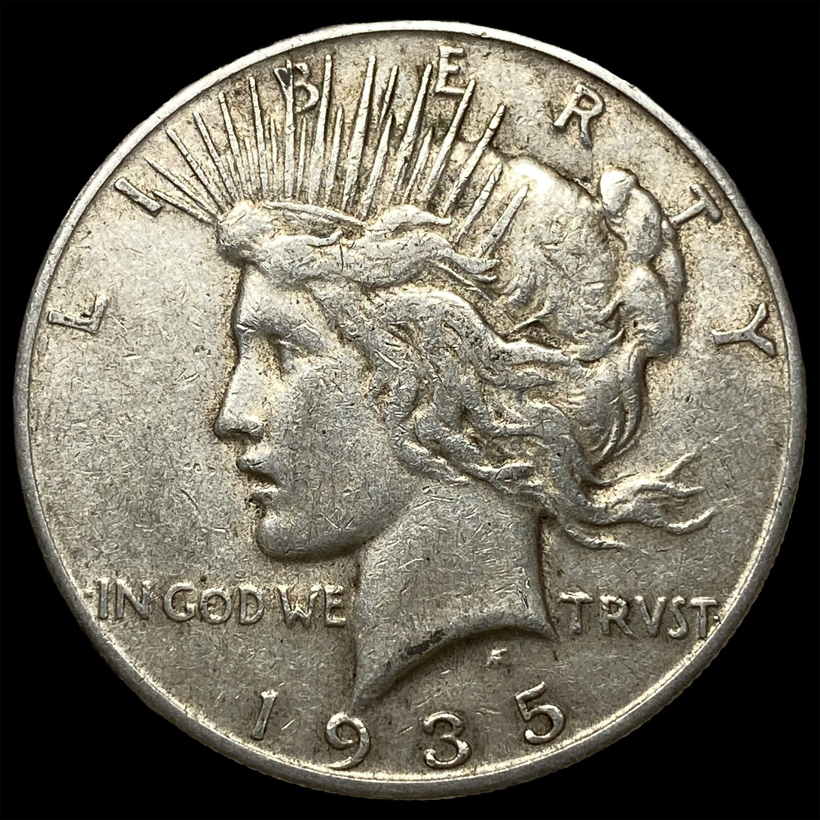 1935-S Silver Peace Dollar CLOSELY UNCIRCULATED: 1935-S Silver Peace Dollar CLOSELY UNCIRCULATED