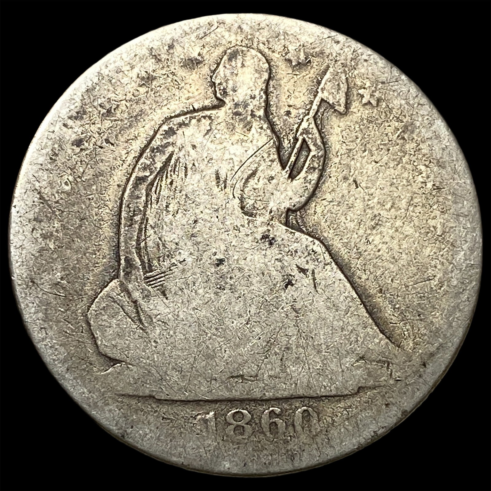 1860-O Silver Half Dollar NICELY CIRCULATED: 1860-O Silver Half Dollar NICELY CIRCULATED