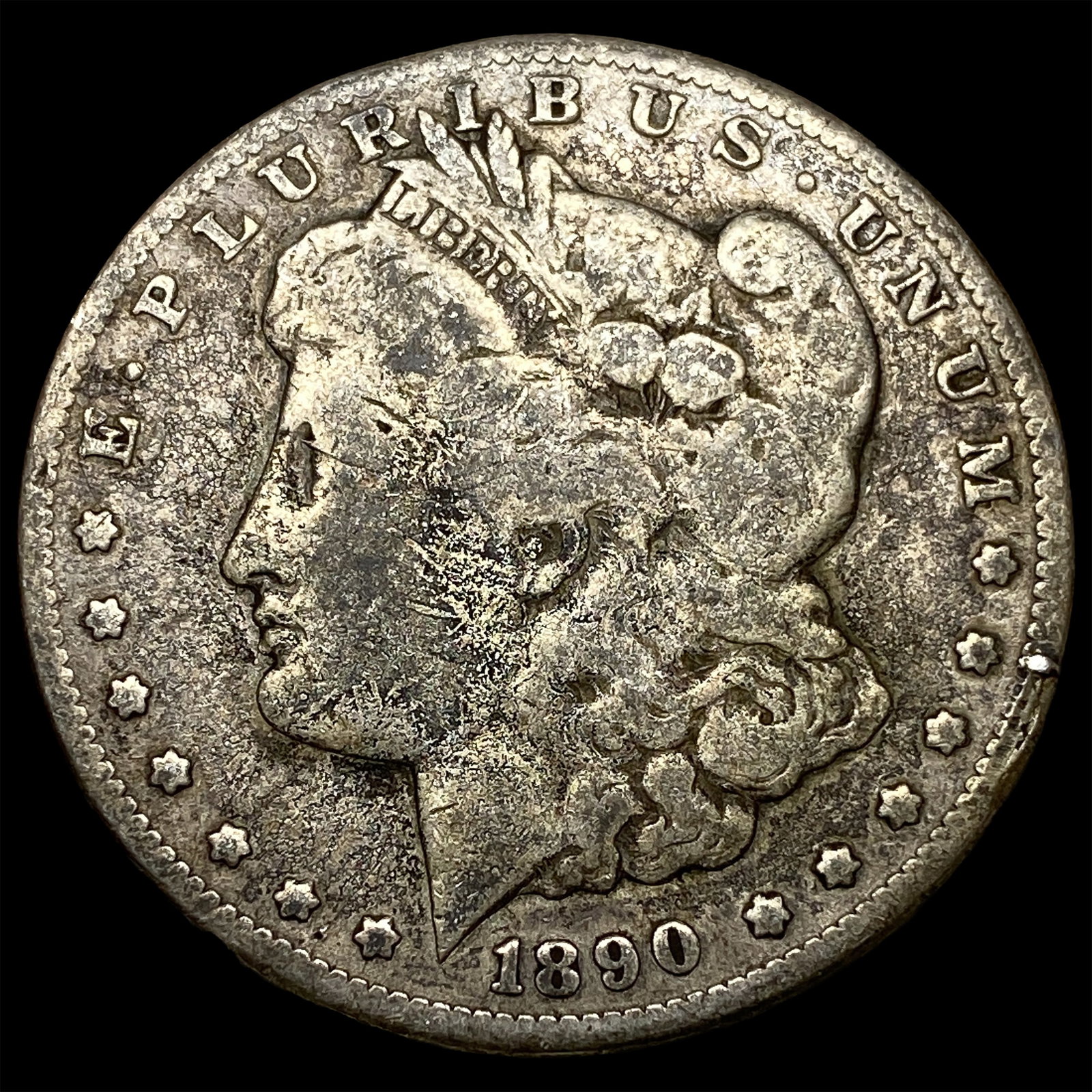 1890-CC Silver Morgan Dollar LIGHTLY CIRCULATED: 1890-CC Silver Morgan Dollar LIGHTLY CIRCULATED