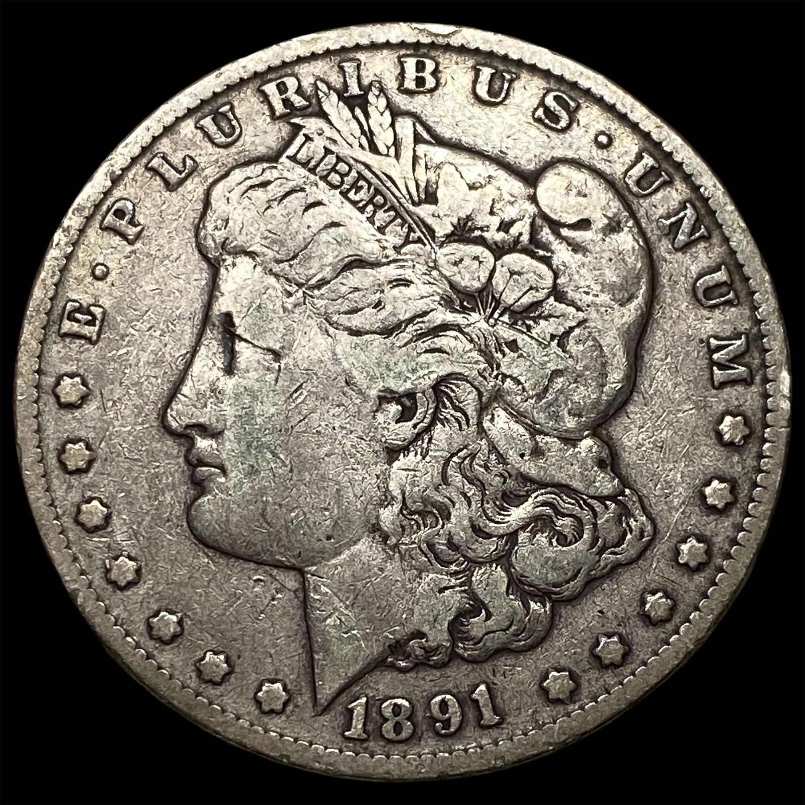1891-CC Silver Morgan Dollar NEARLY UNCIRCULATED: 1891-CC Silver Morgan Dollar NEARLY UNCIRCULATED