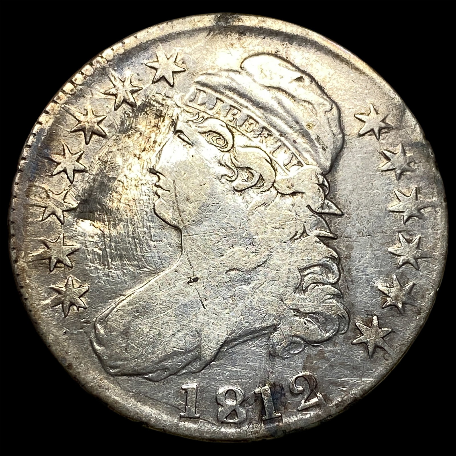 1812 Capped Bust Half Dollar LIGHTLY CIRCULATED (1 of 2)