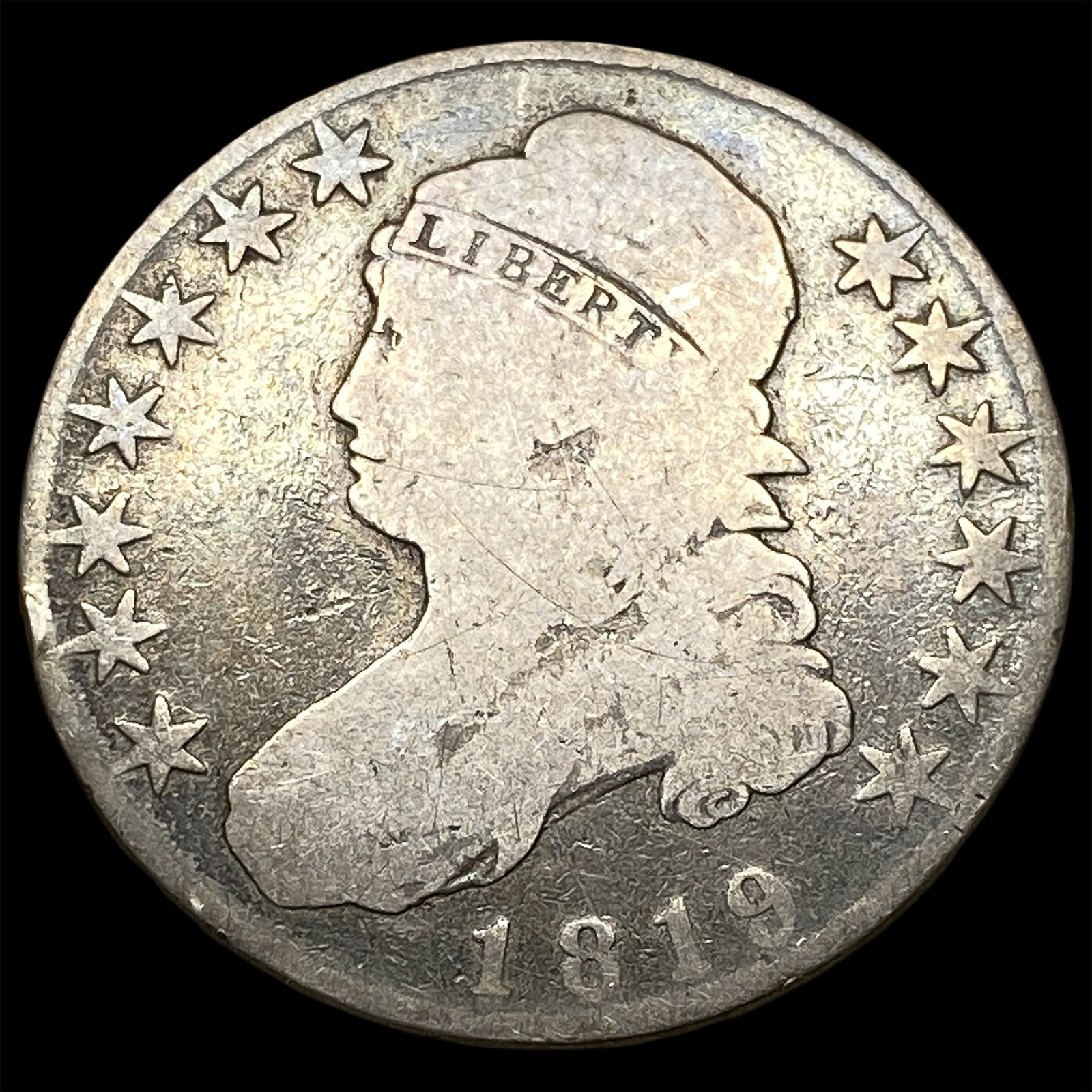1819 Capped Bust Half Dollar NICELY CIRCULATED: 1819 Capped Bust Half Dollar NICELY CIRCULATED
