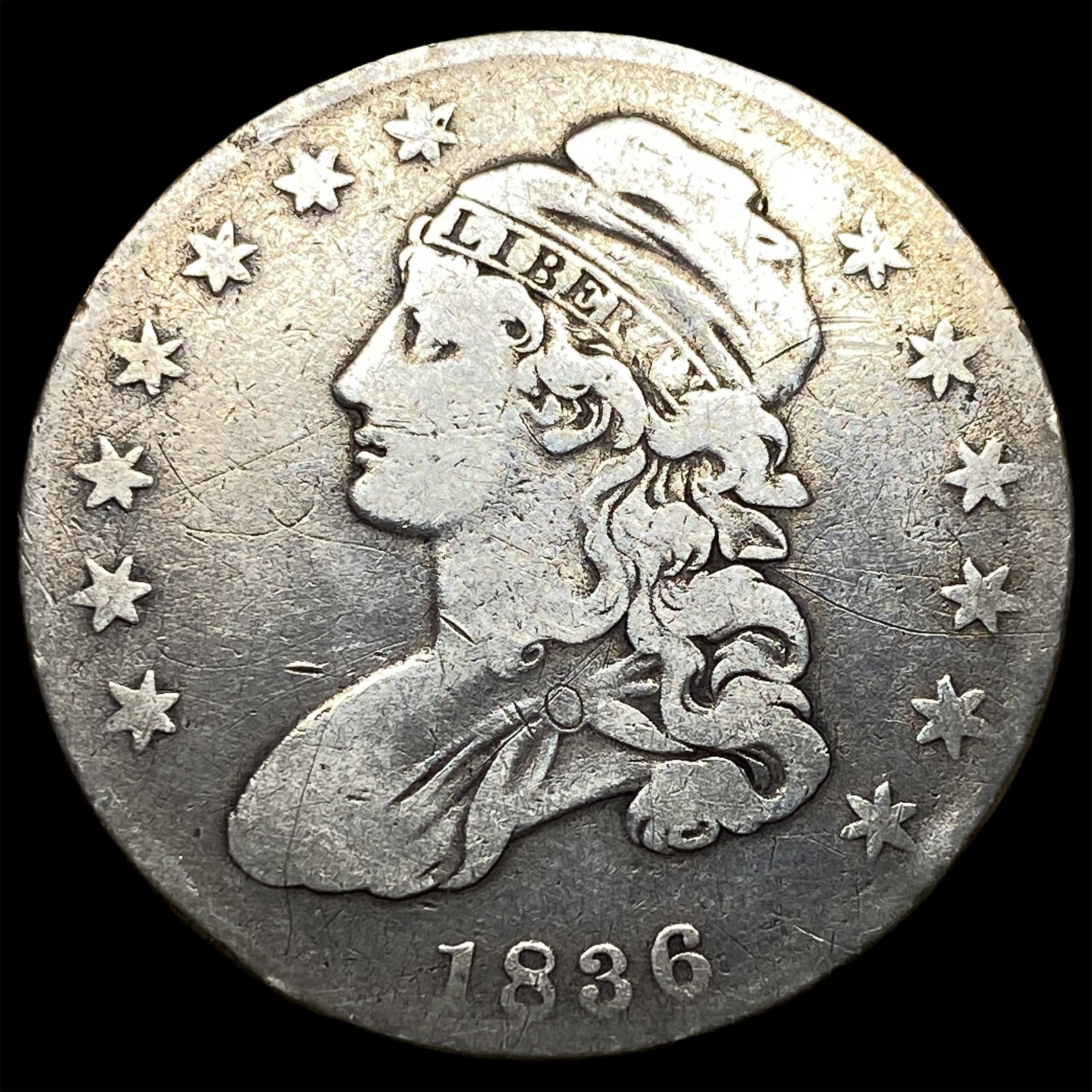 1836 Capped Bust Half Dollar LIGHTLY CIRCULATED: 1836 Capped Bust Half Dollar LIGHTLY CIRCULATED