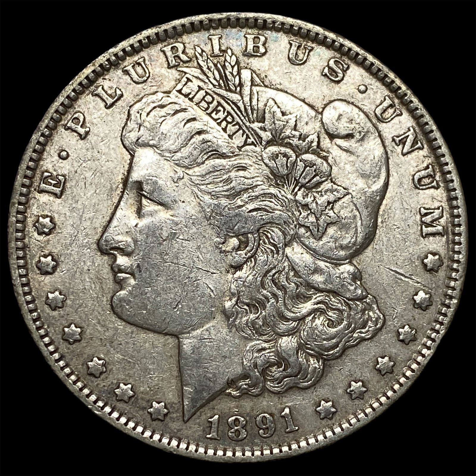 1891 Silver Morgan Dollar CLOSELY UNCIRCULATED: 1891 Silver Morgan Dollar CLOSELY UNCIRCULATED