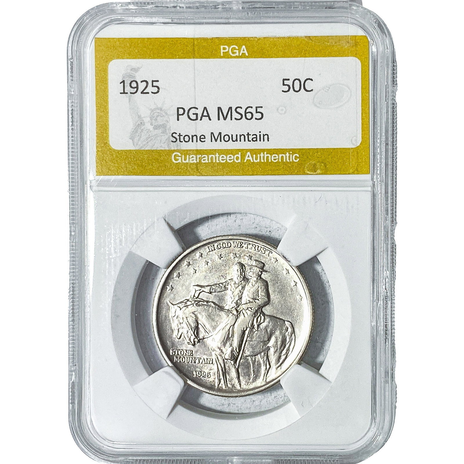 1925 Stone Mountain Half Dollar PGA MS65: 1925 Stone Mountain Half Dollar PGA MS65