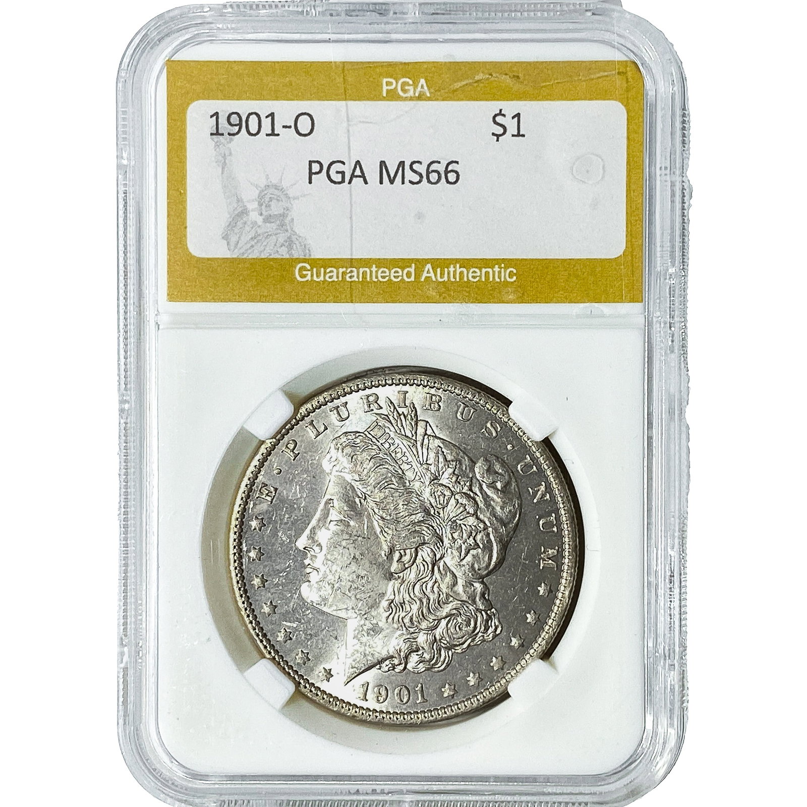 1901-O Morgan Silver Dollar PGA MS66: 1901-O Morgan Silver Dollar PGA MS66