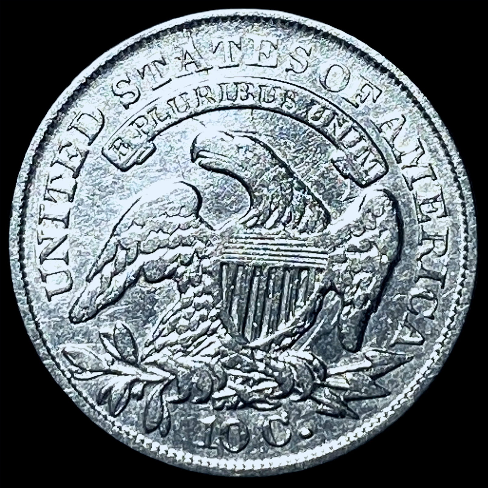 1833 Capped Bust Silver Half Dime CHOICE AU - 2