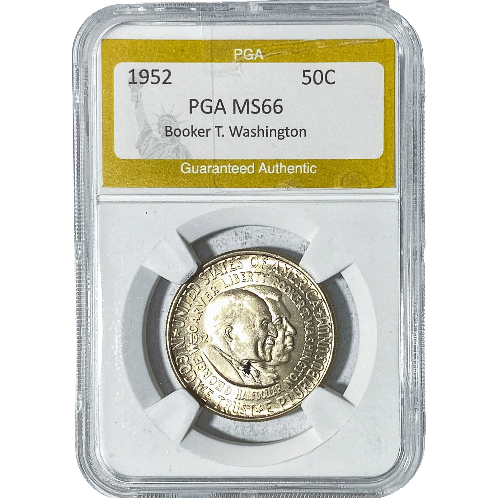 1952 Booker T Half Dollar PGA MS66: 1952 Booker T Half Dollar PGA MS66