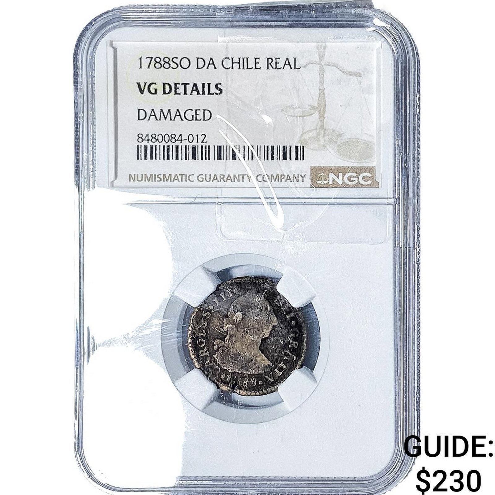 1788-SO Colonial Spain Silver 1 Real NGC VG Details: 1788-SO Colonial Spain Silver 1 Real NGC VG Details