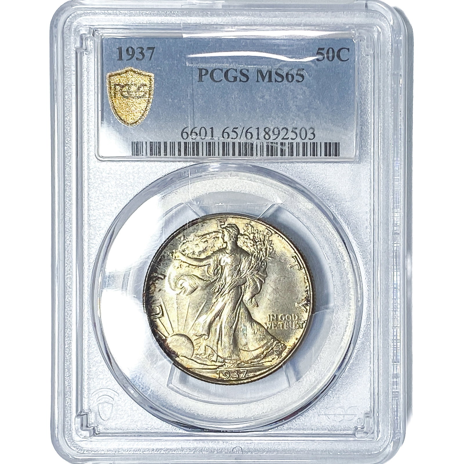 1937 Walking Liberty Half Dollar PCGS MS65: 1937 Walking Liberty Half Dollar PCGS MS65
