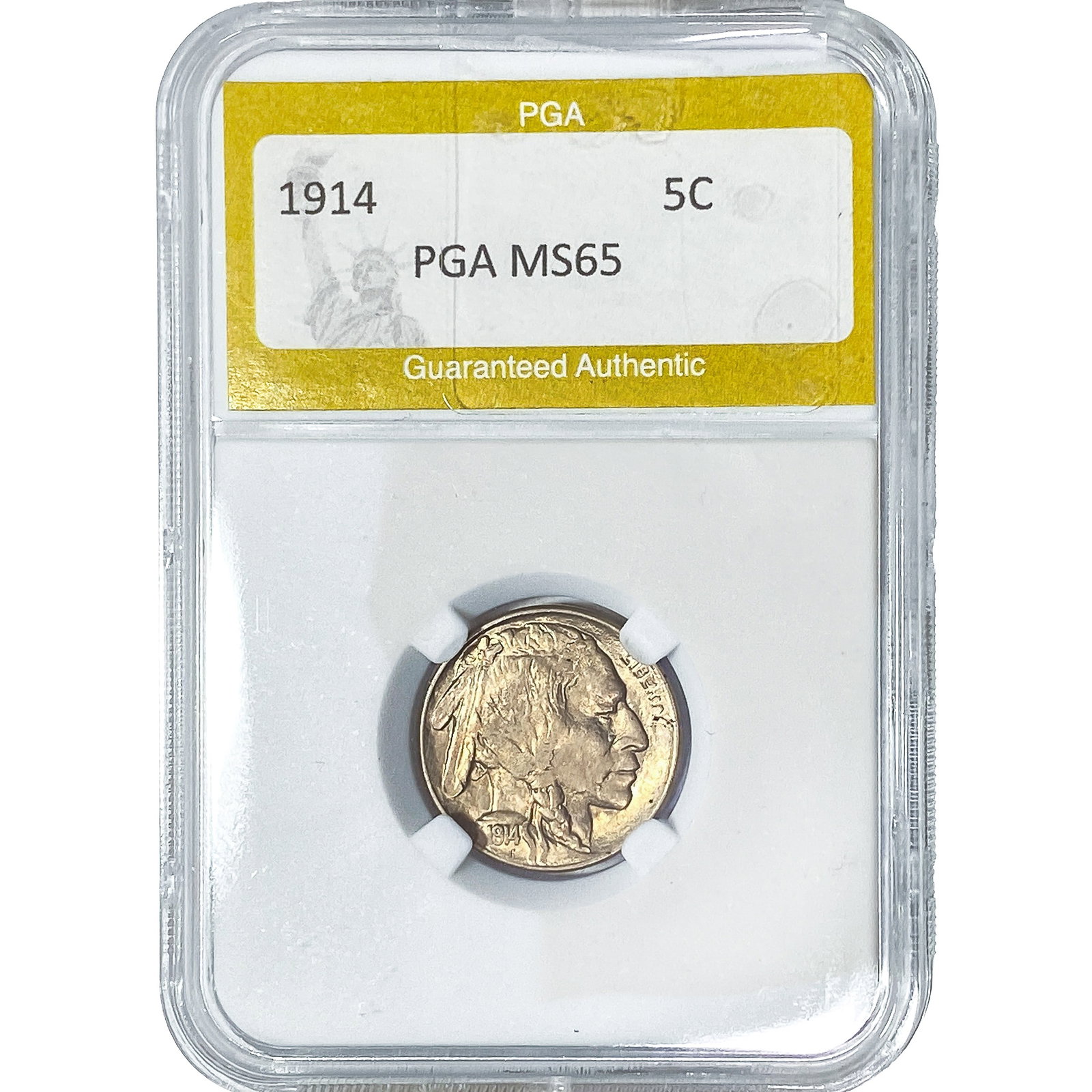 1914 Buffalo Nickel PGA MS65: 1914 Buffalo Nickel PGA MS65