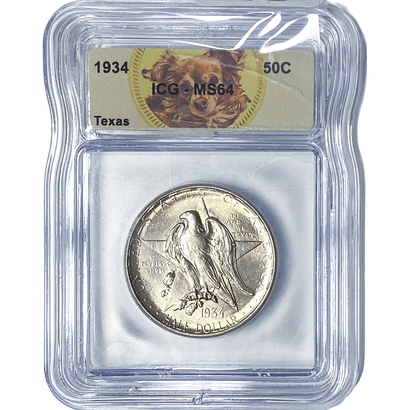1934 Texas Half Dollar ICG MS64: 1934 Texas Half Dollar ICG MS64