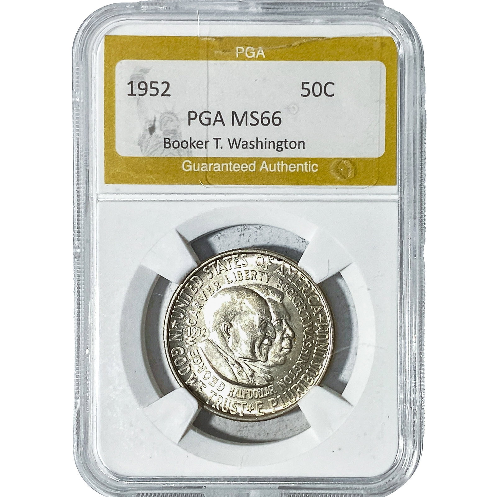 1952 Booker T Half Dollar PGA MS66: 1952 Booker T Half Dollar PGA MS66