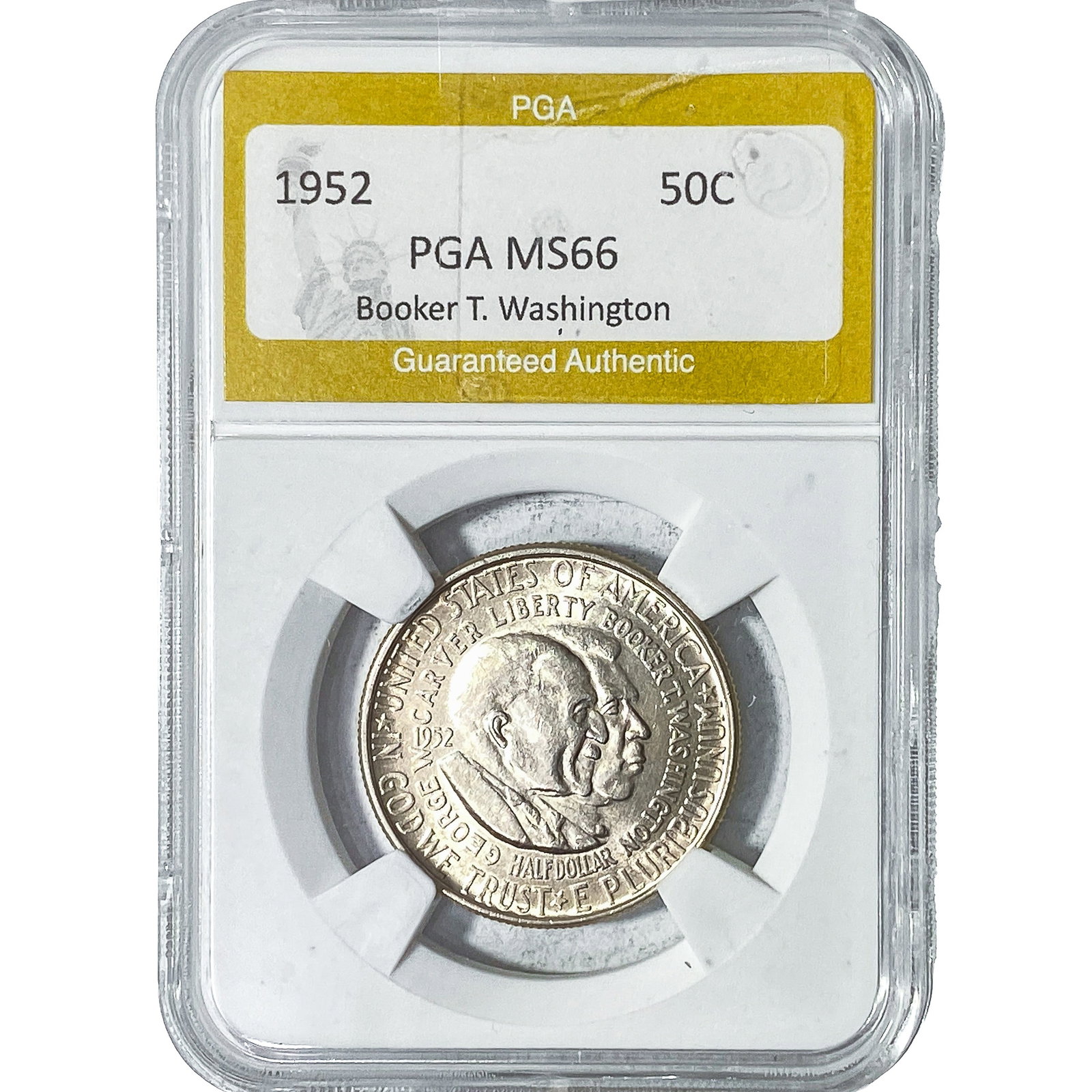 1952 Booker T Half Dollar PGA MS66: 1952 Booker T Half Dollar PGA MS66