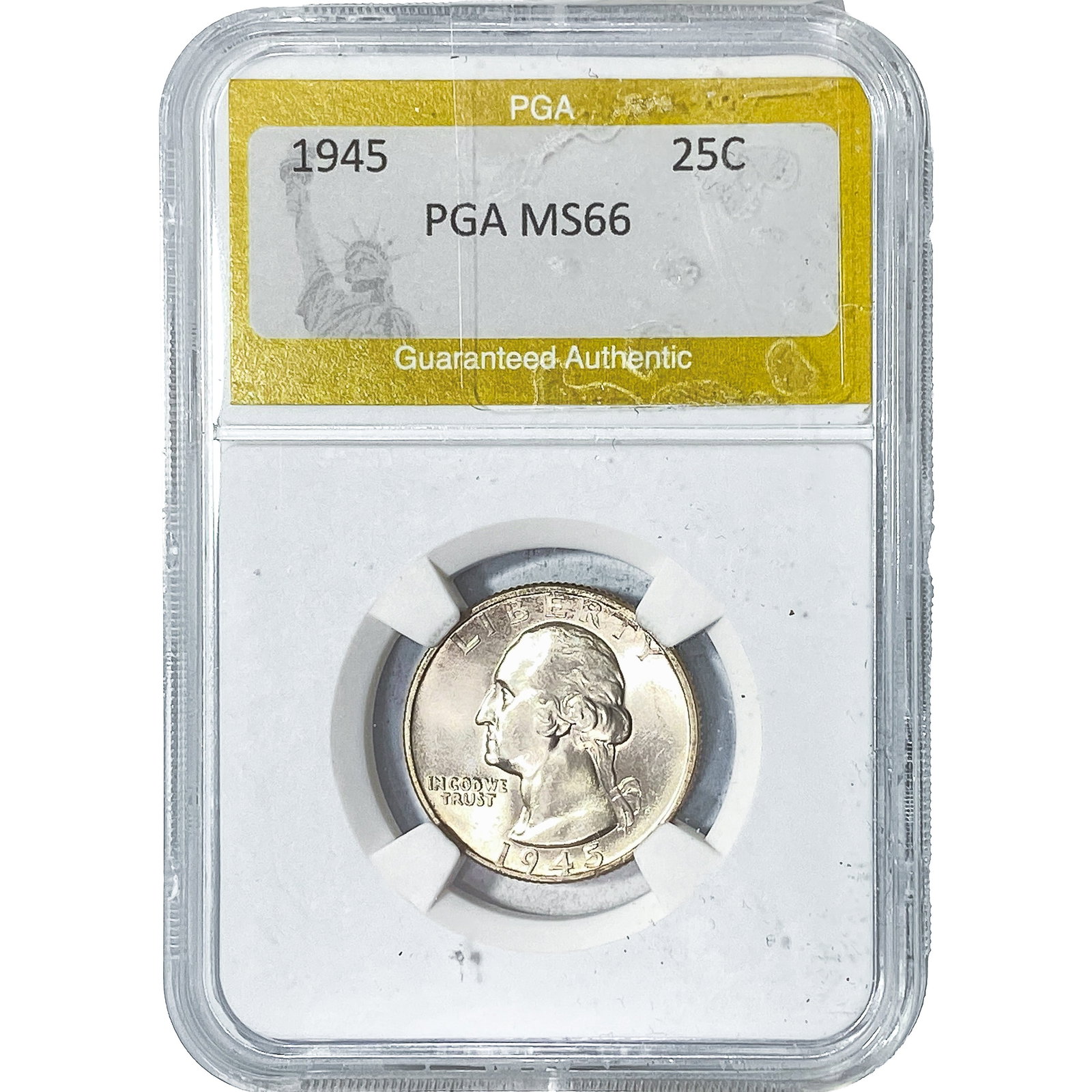 1945 Washington Silver Quarter PGA MS66: 1945 Washington Silver Quarter PGA MS66