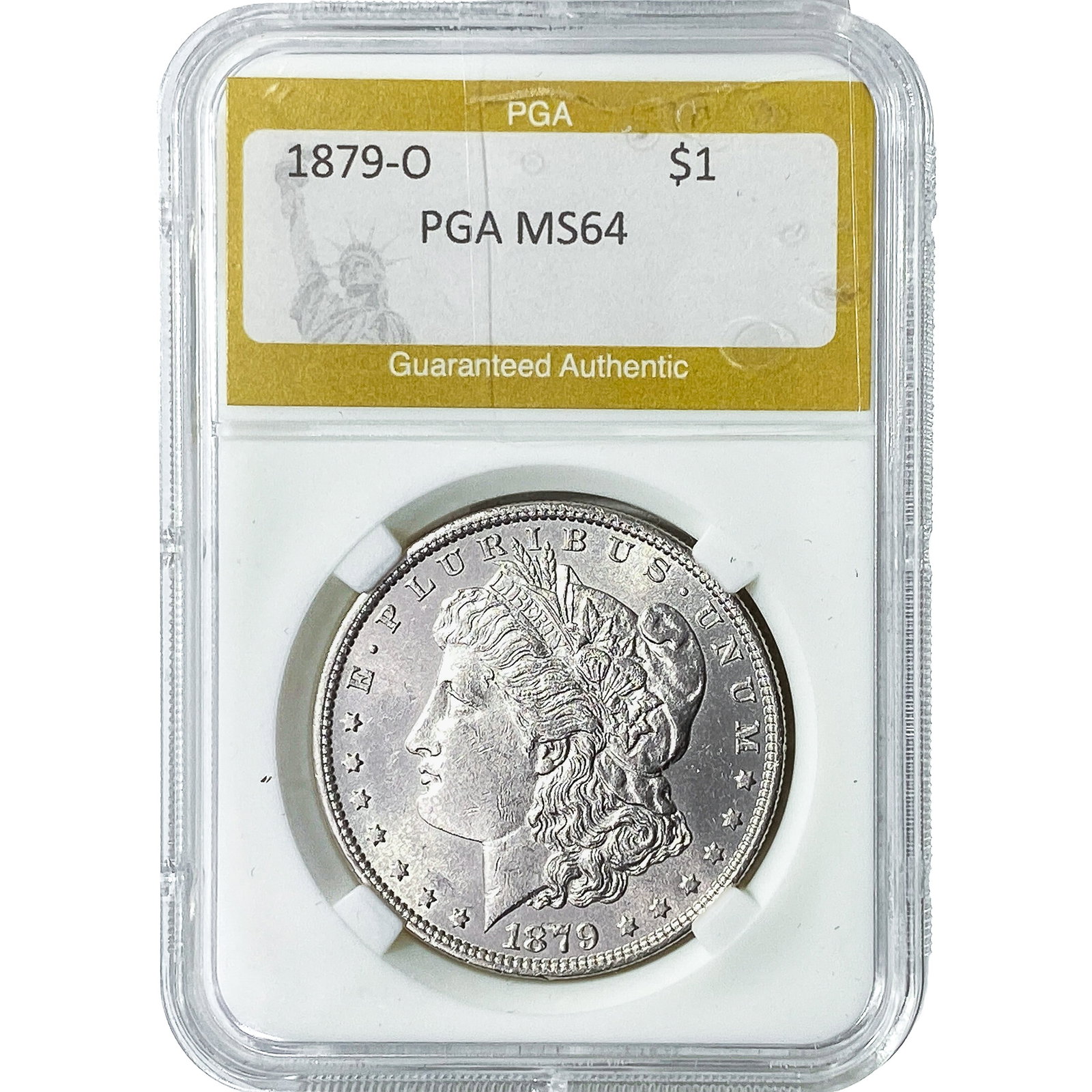 1879-O Morgan Silver Dollar PGA MS64: 1879-O Morgan Silver Dollar PGA MS64