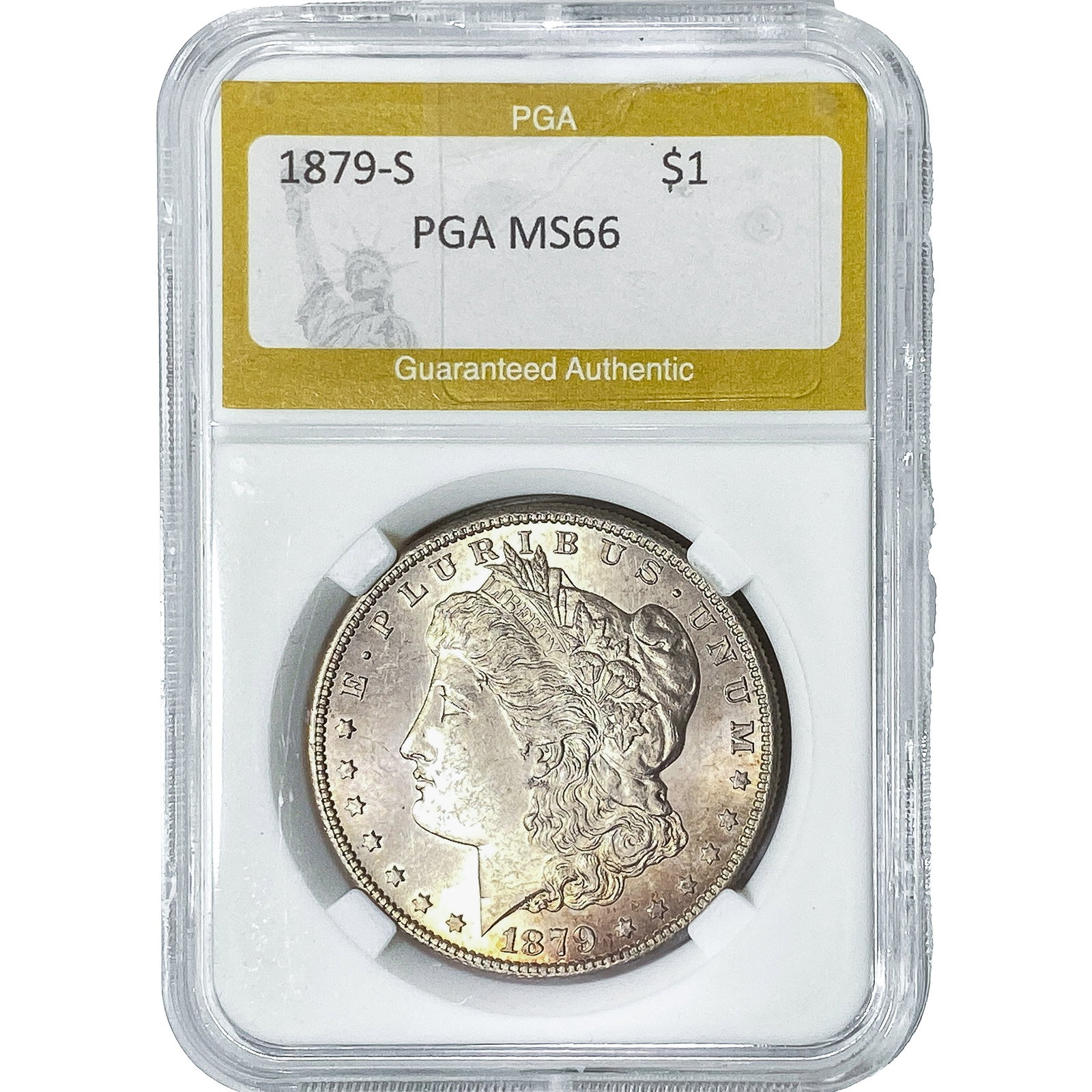 1879-S Morgan Silver Dollar PGA MS66: 1879-S Morgan Silver Dollar PGA MS66