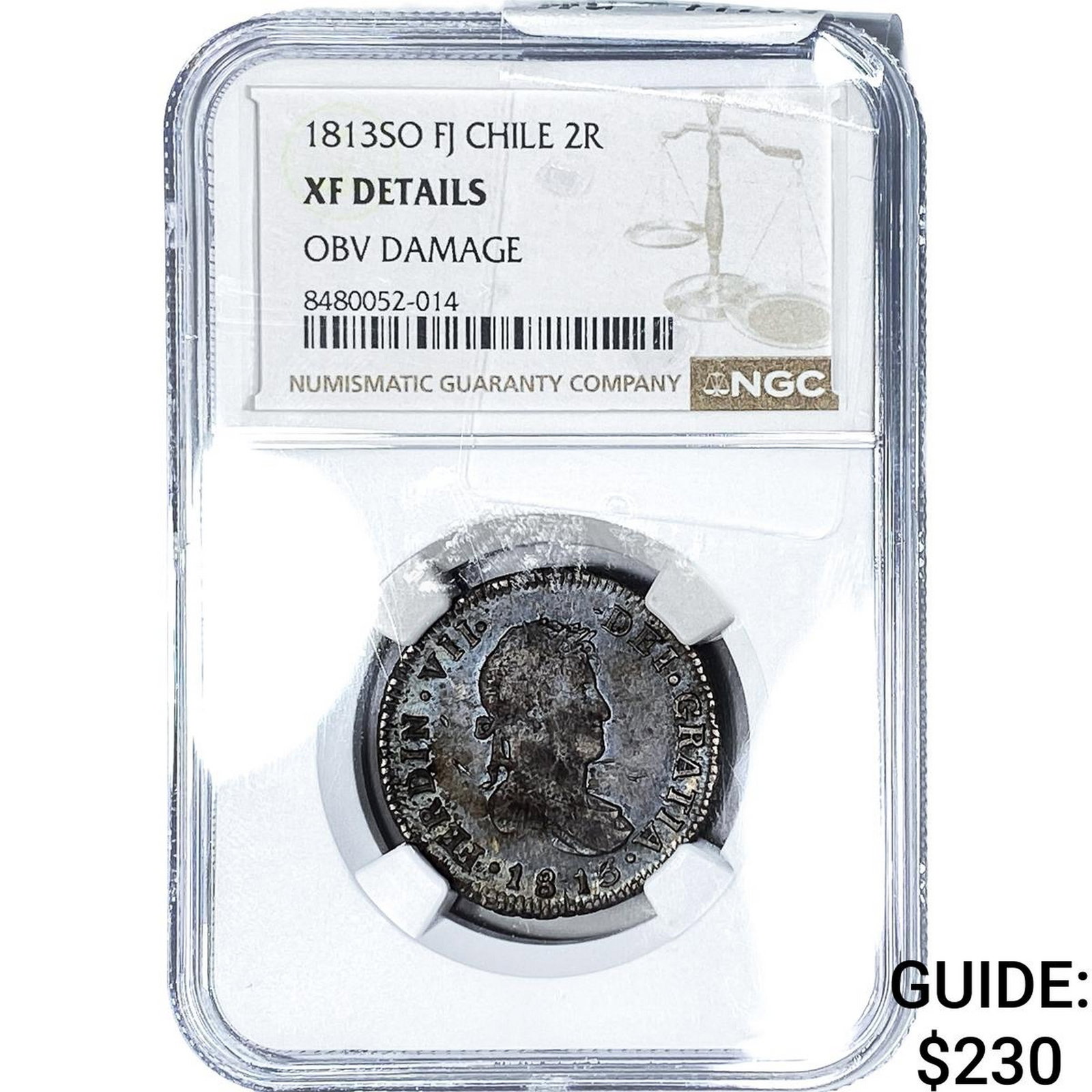 1813-SO Colonial Spain Silver 2 Reales NGC XF Details (1 of 2)