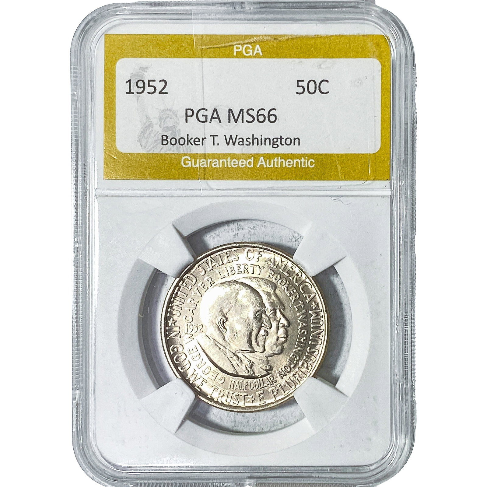 1952 Booker T Half Dollar PGA MS66: 1952 Booker T Half Dollar PGA MS66
