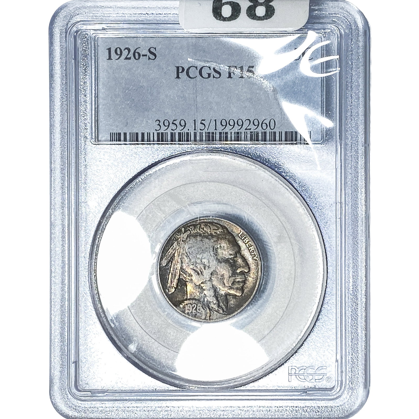 1926-S Buffalo Nickel PCGS F15: 1926-S Buffalo Nickel PCGS F15
