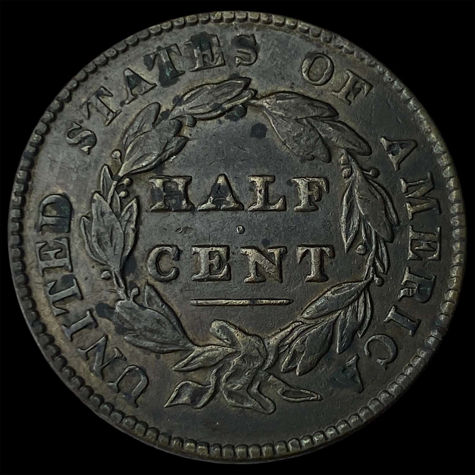 1828 Classic Head Half Cent CLOSELY UNCIRCULATED - 2
