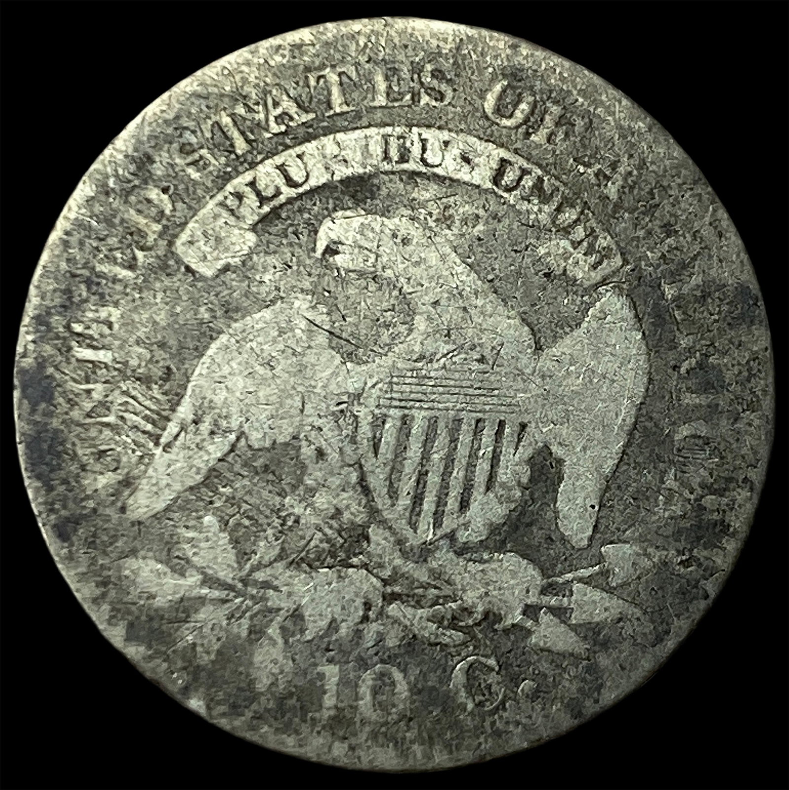 1823 Capped Bust Dime NICELY CIRCULATED - 2