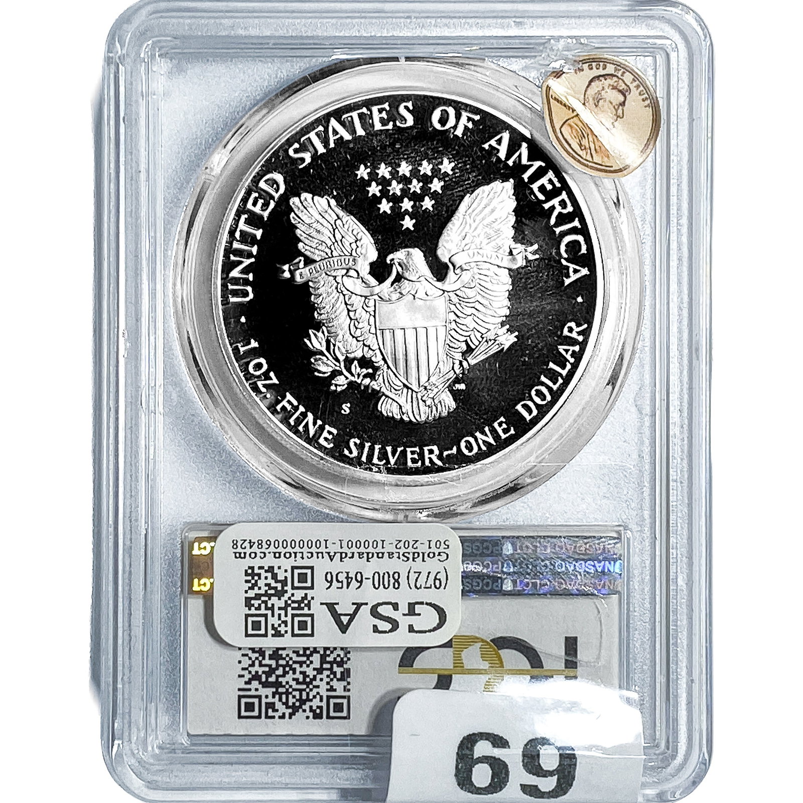 1989-S Silver Eagle PCGS PR70 DCAM - 2