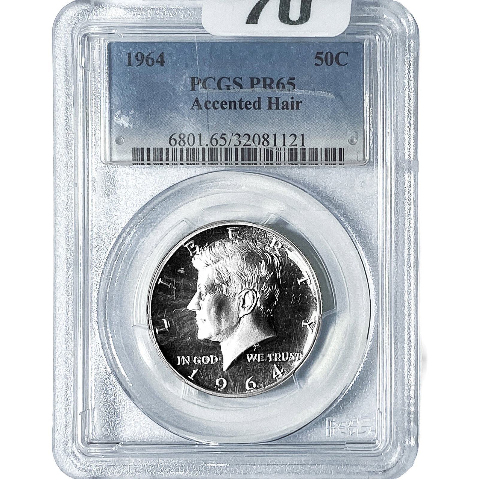 1964 Kennedy Half Dollar PCGS PR65 Accented Hair: 1964 Kennedy Half Dollar PCGS PR65 Accented Hair