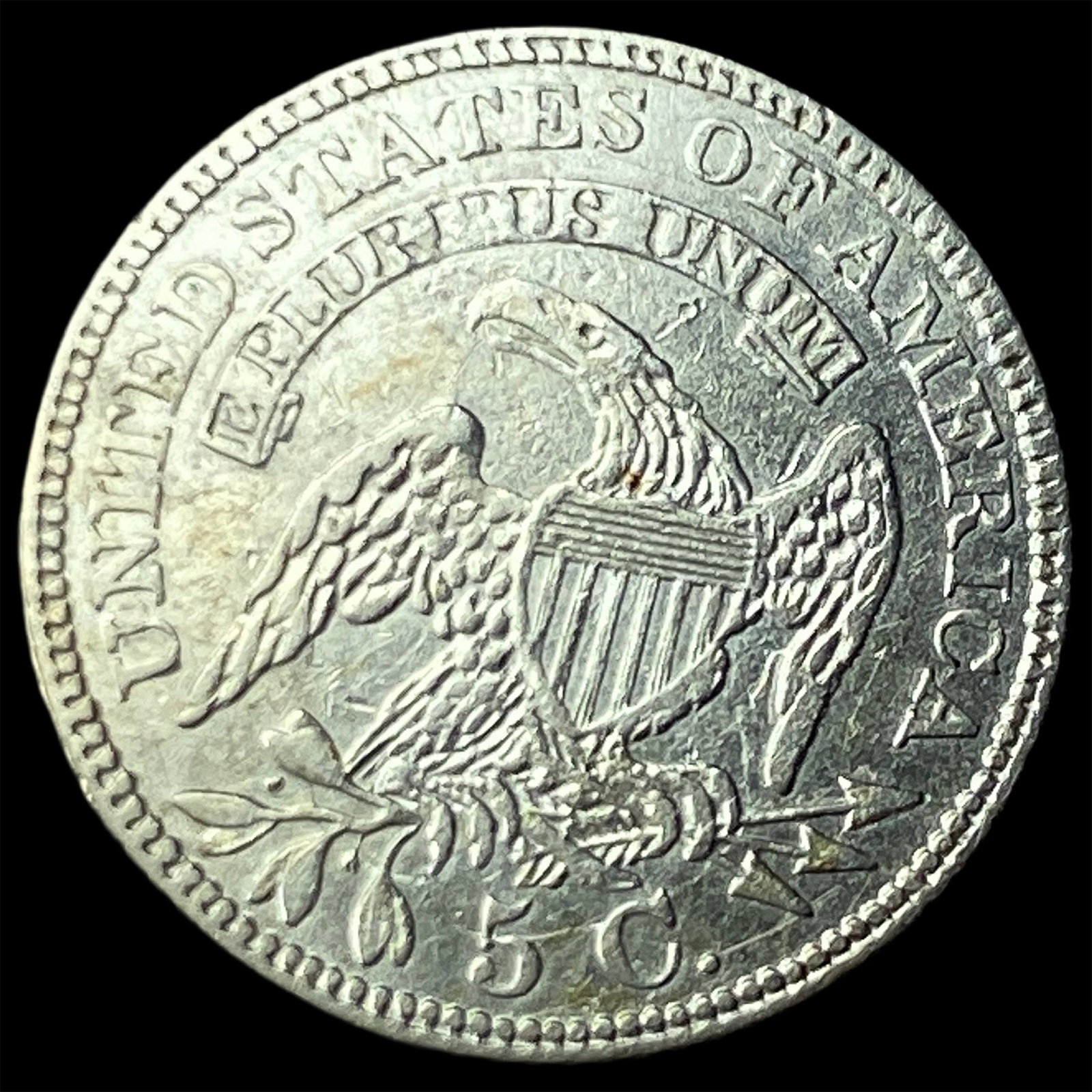 1829 Capped Bust Silver Half Dime CLOSELY UNCIRCULATED - 2