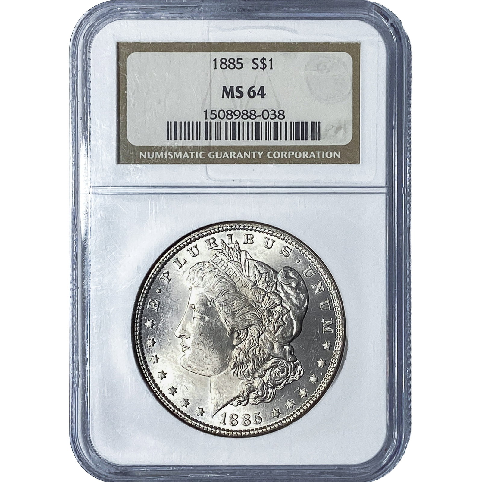 1885 Morgan Silver Dollar NGC MS64: 1885 Morgan Silver Dollar NGC MS64