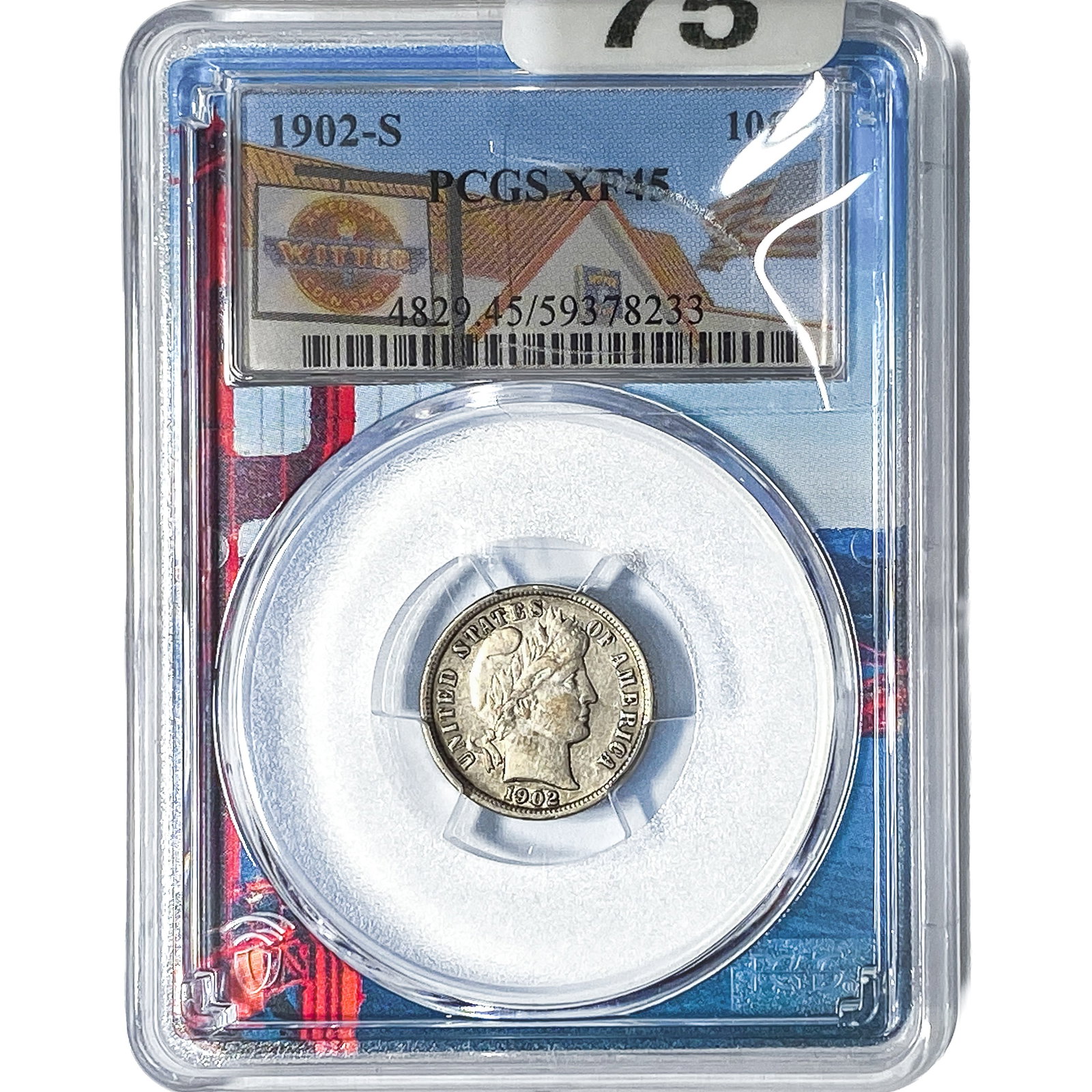 1902-S Barber Dime PCGS XF45: 1902-S Barber Dime PCGS XF45