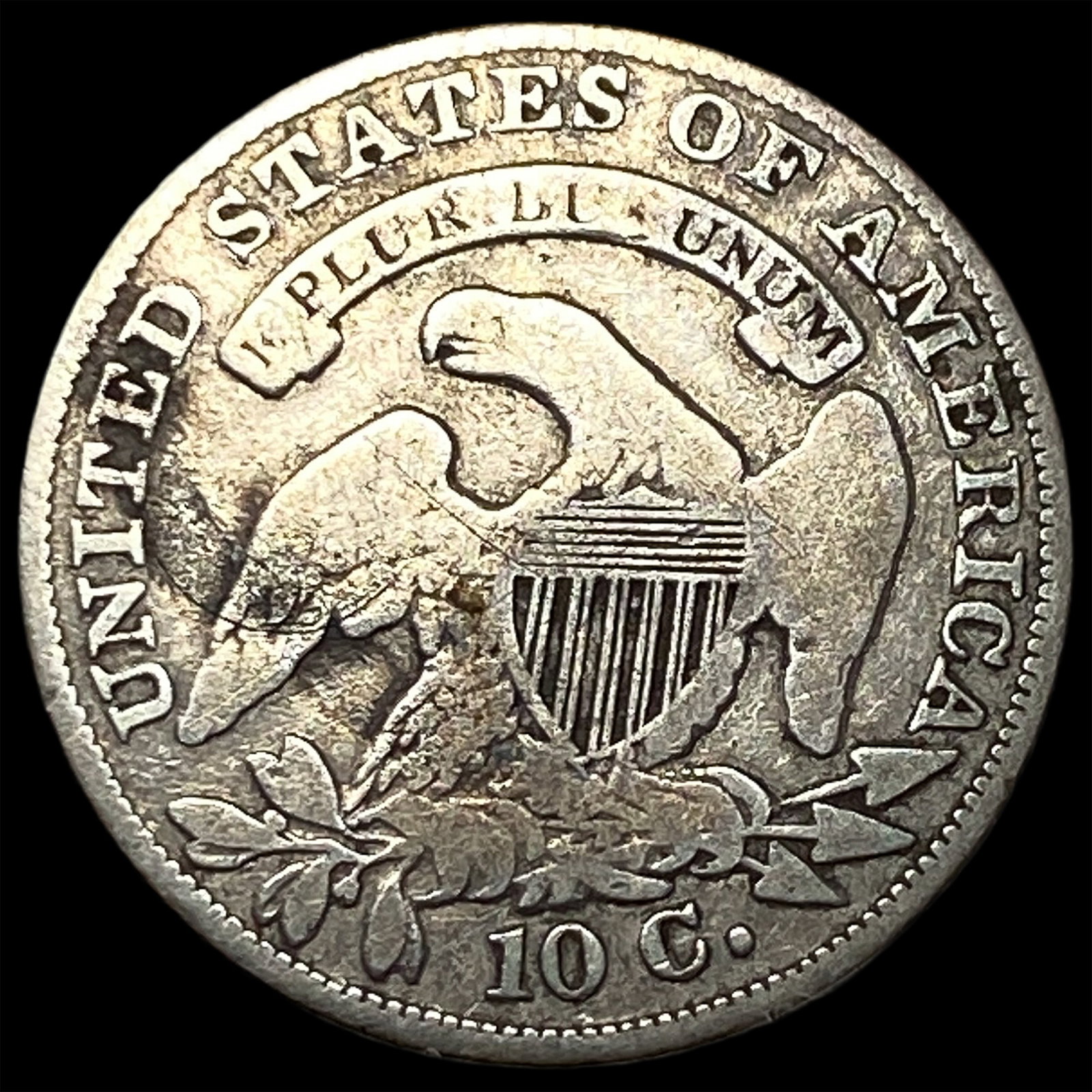 1835 Capped Bust Dime NEARLY UNCIRCULATED - 2