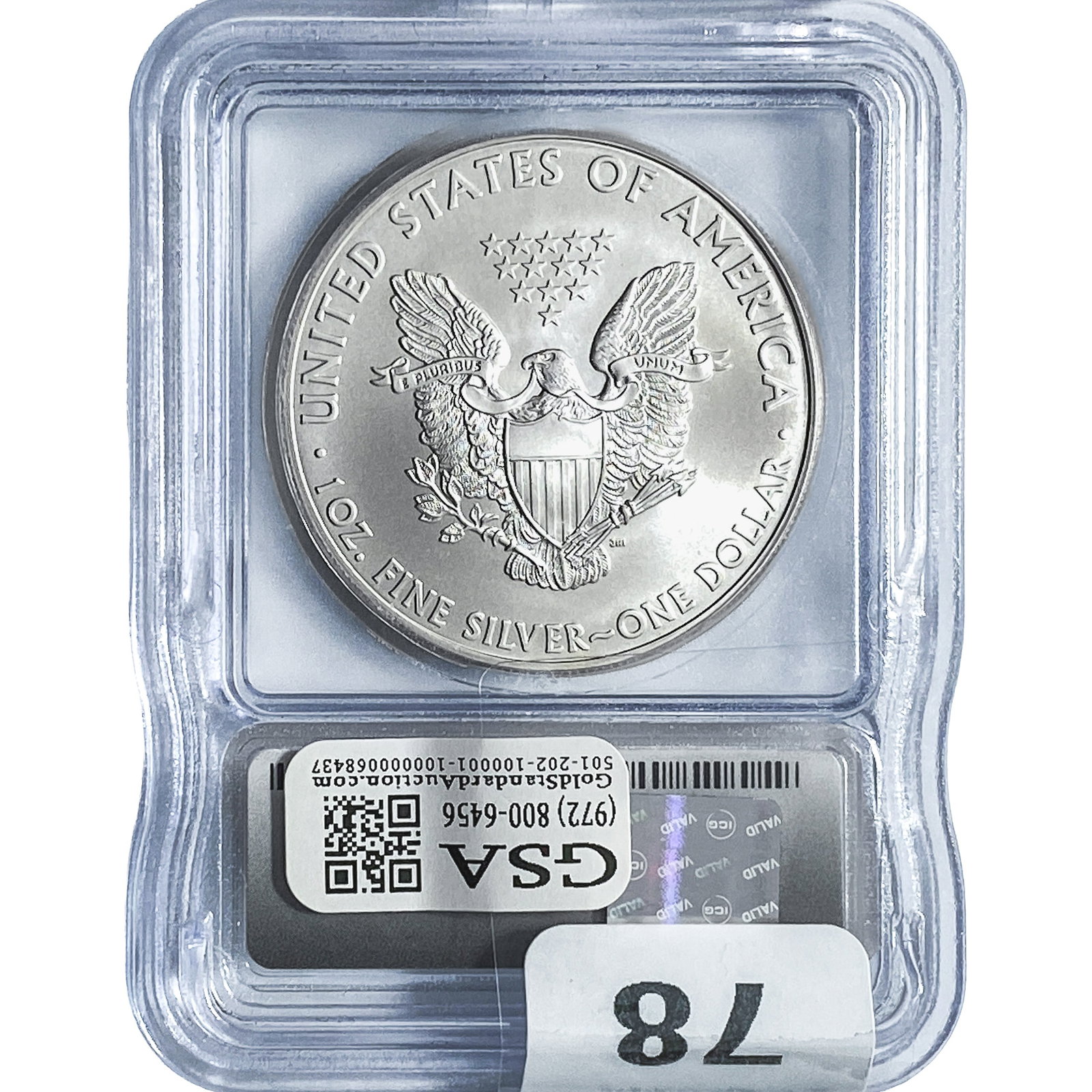 2009 Silver Eagle ICG MS70 - 2