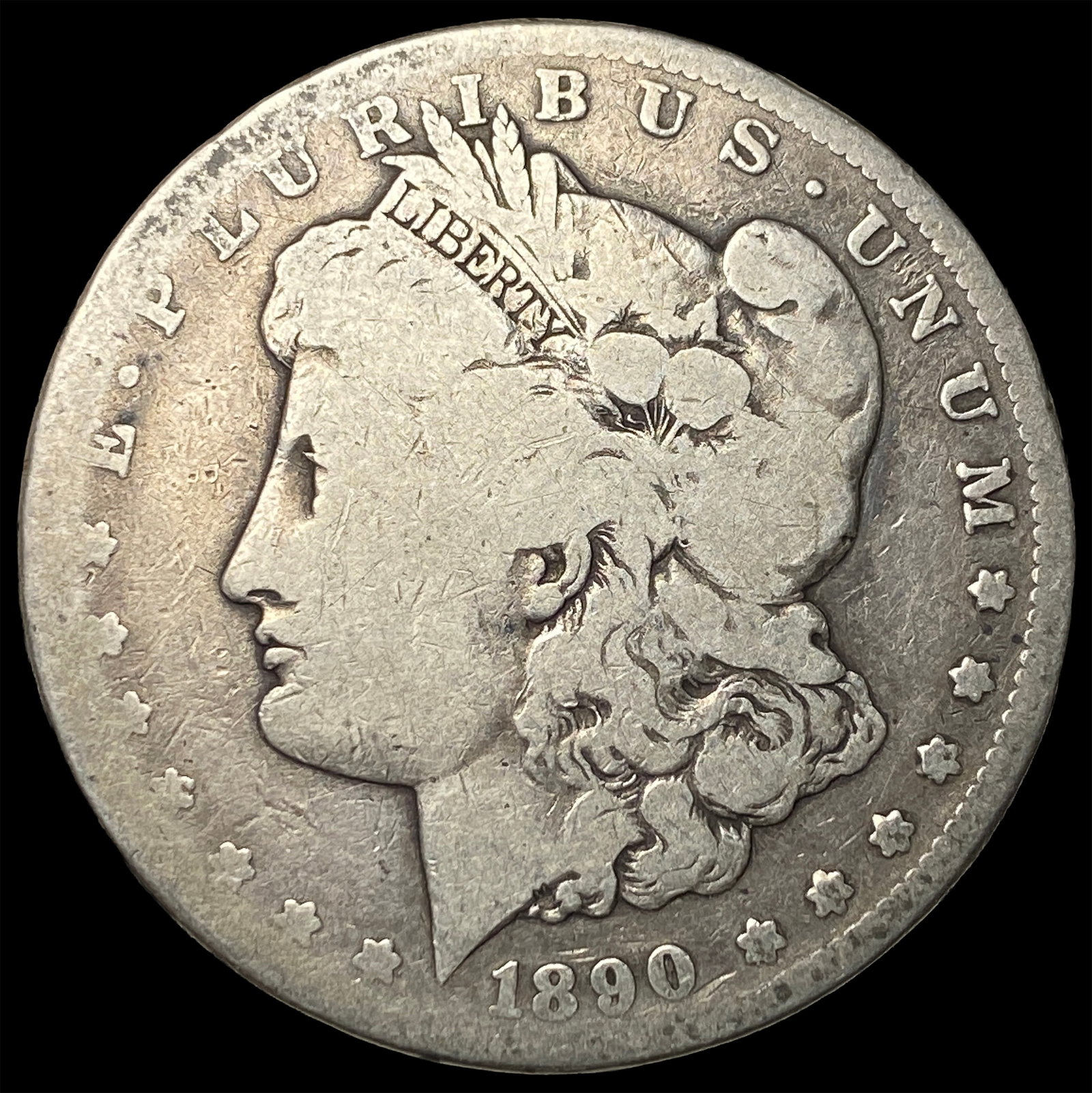 1890-CC Silver Morgan Dollar LIGHTLY CIRCULATED: 1890-CC Silver Morgan Dollar LIGHTLY CIRCULATED