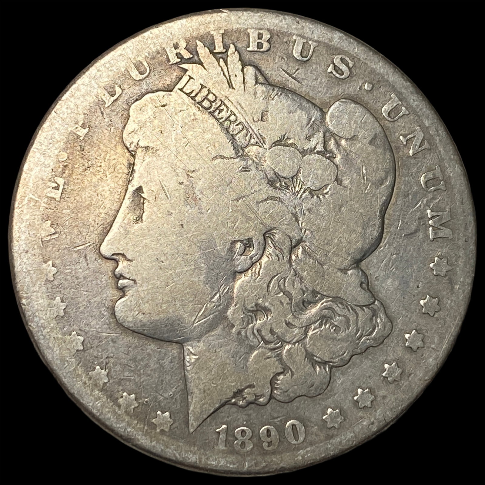 1890-CC Silver Morgan Dollar LIGHTLY CIRCULATED: 1890-CC Silver Morgan Dollar LIGHTLY CIRCULATED