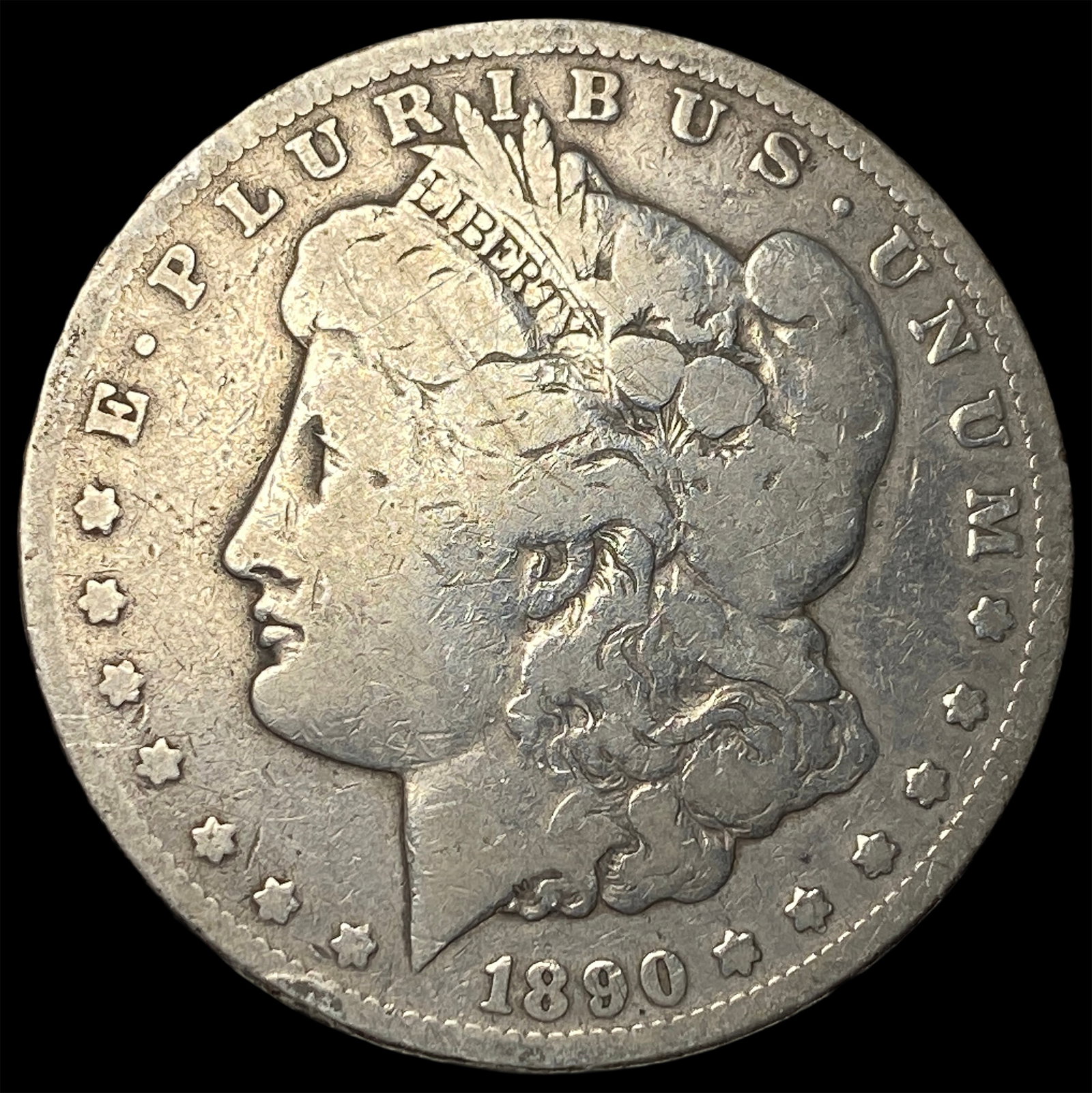 1890-CC Silver Morgan Dollar LIGHTLY CIRCULATED: 1890-CC Silver Morgan Dollar LIGHTLY CIRCULATED