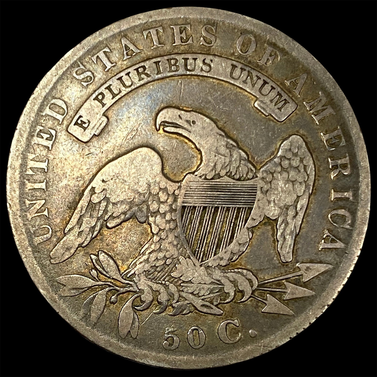 1836 Capped Bust Half Dollar LIGHTLY CIRCULATED - 2