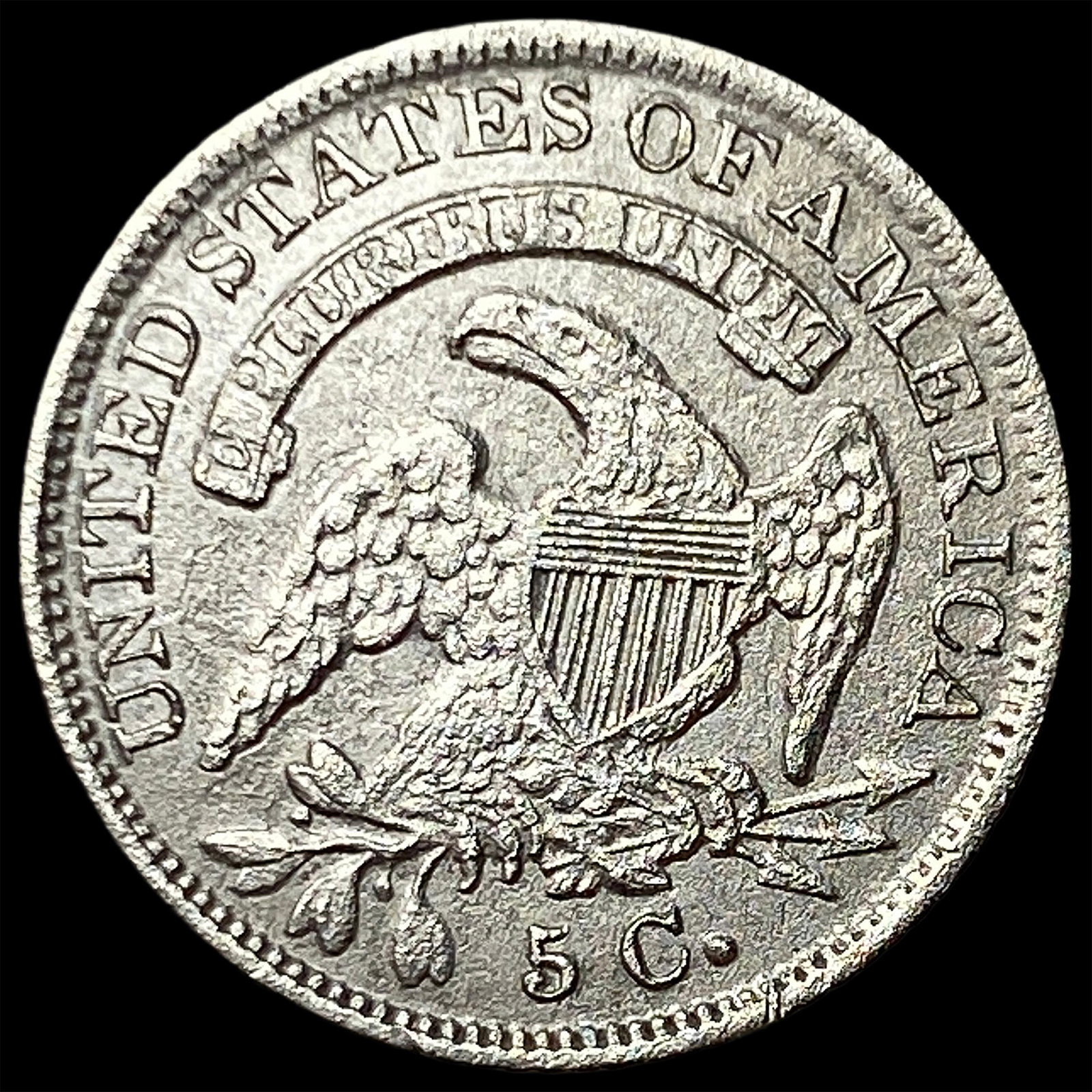 1835 Capped Bust Half Dime CLOSELY UNCIRCULATED - 2