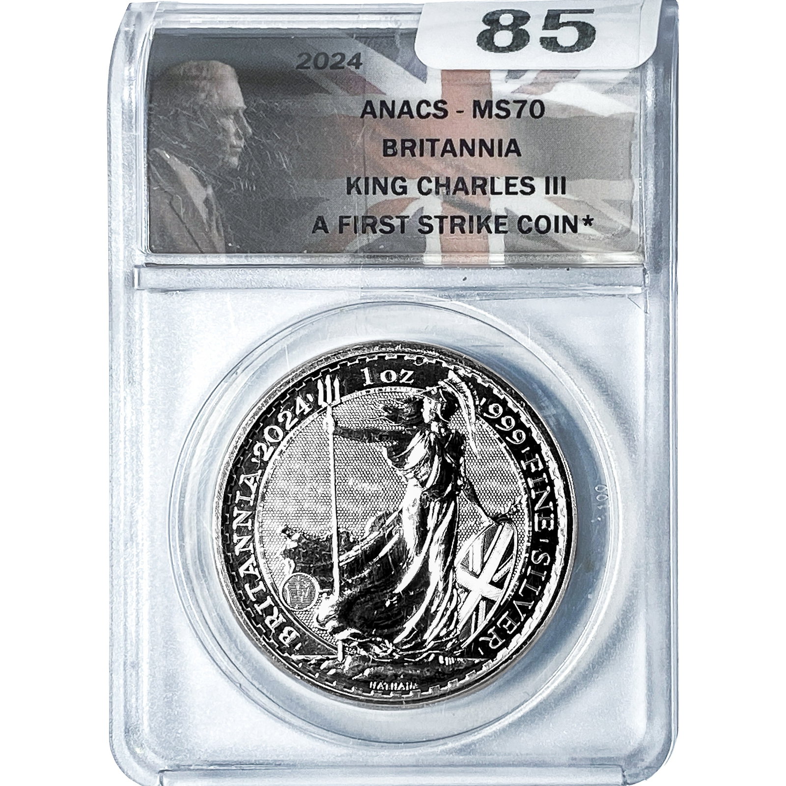 2024 Great Britain 1oz Silver £2 ANACS MS70: 2024 Great Britain 1oz Silver £2 ANACS MS70