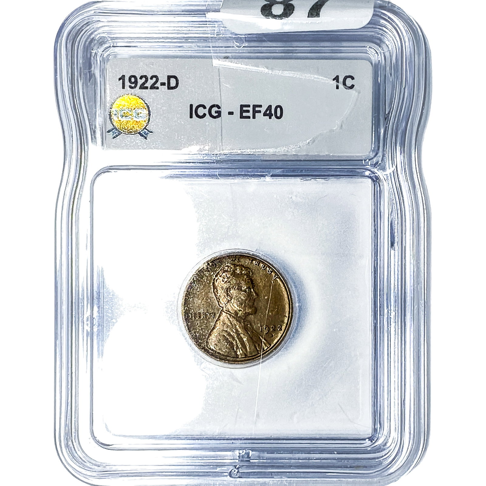 1922-D Wheat Cent ICG EF40: 1922-D Wheat Cent ICG EF40