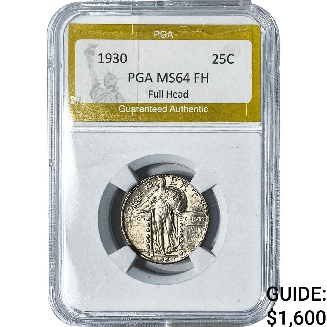 1930 Standing Liberty Quarter PGA MS64 FH: 1930 Standing Liberty Quarter PGA MS64 FH